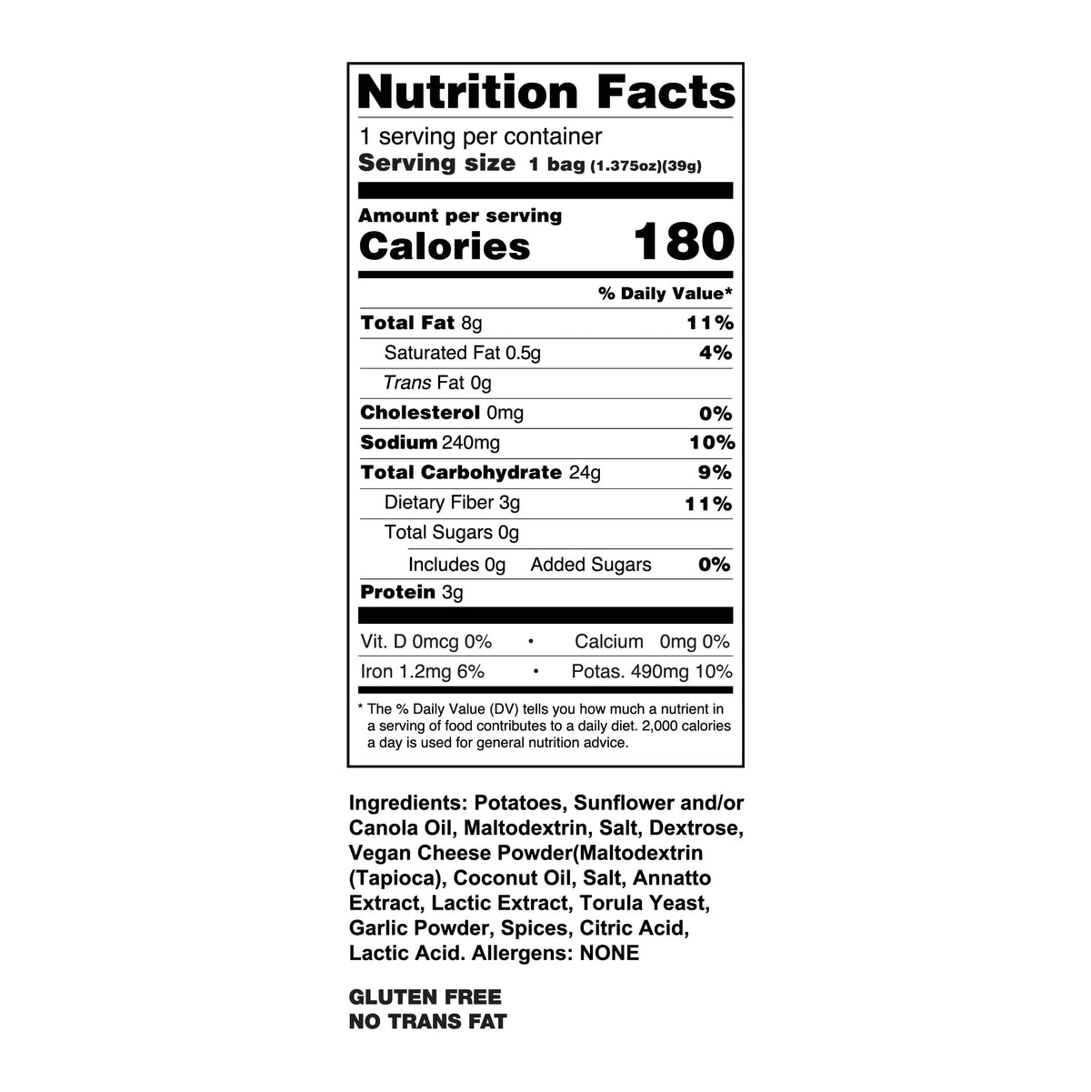 Parmesan Ranch Kettle-Cooked Potato Chips – 40 Snack Bags