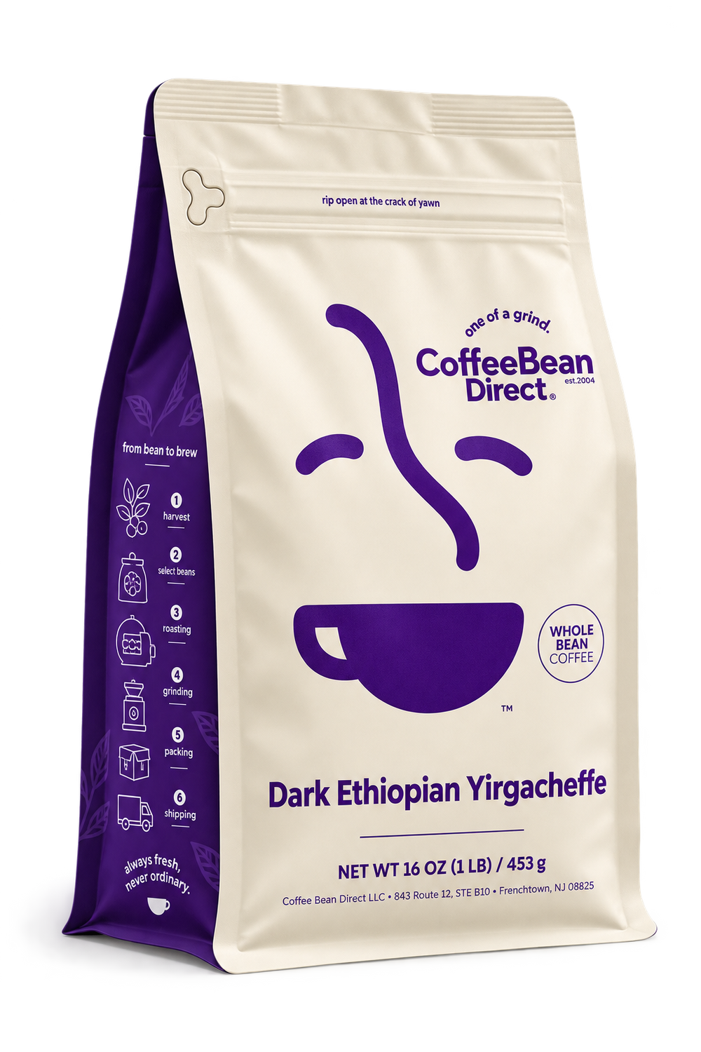 Dark Ethiopian Yirgacheffe Whole Bean Coffee