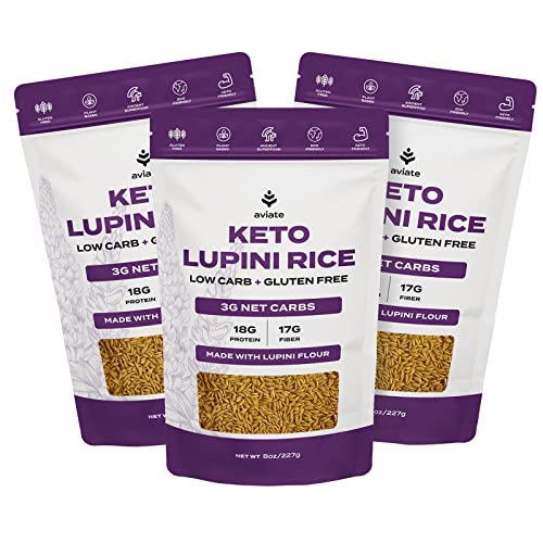 Keto Lupini Orzo Pasta – 18g Protein, 3g Net Carbs, 3 Pack