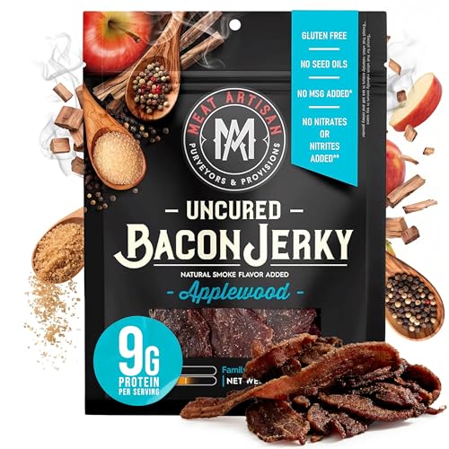 Meat Artisan Uncured Bacon Jerky | Premium Uncured Bacon | Gifts for Men