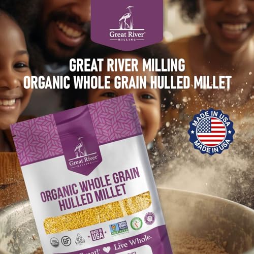 Great River Milling Organic Hulled Millet, Gluten Free Whole Grain