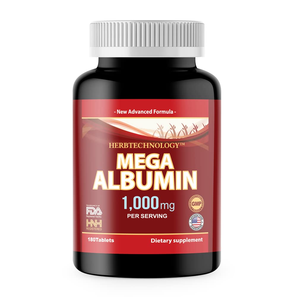 Egg White Albumin Protein Tablets – 1000 mg, 180 Count