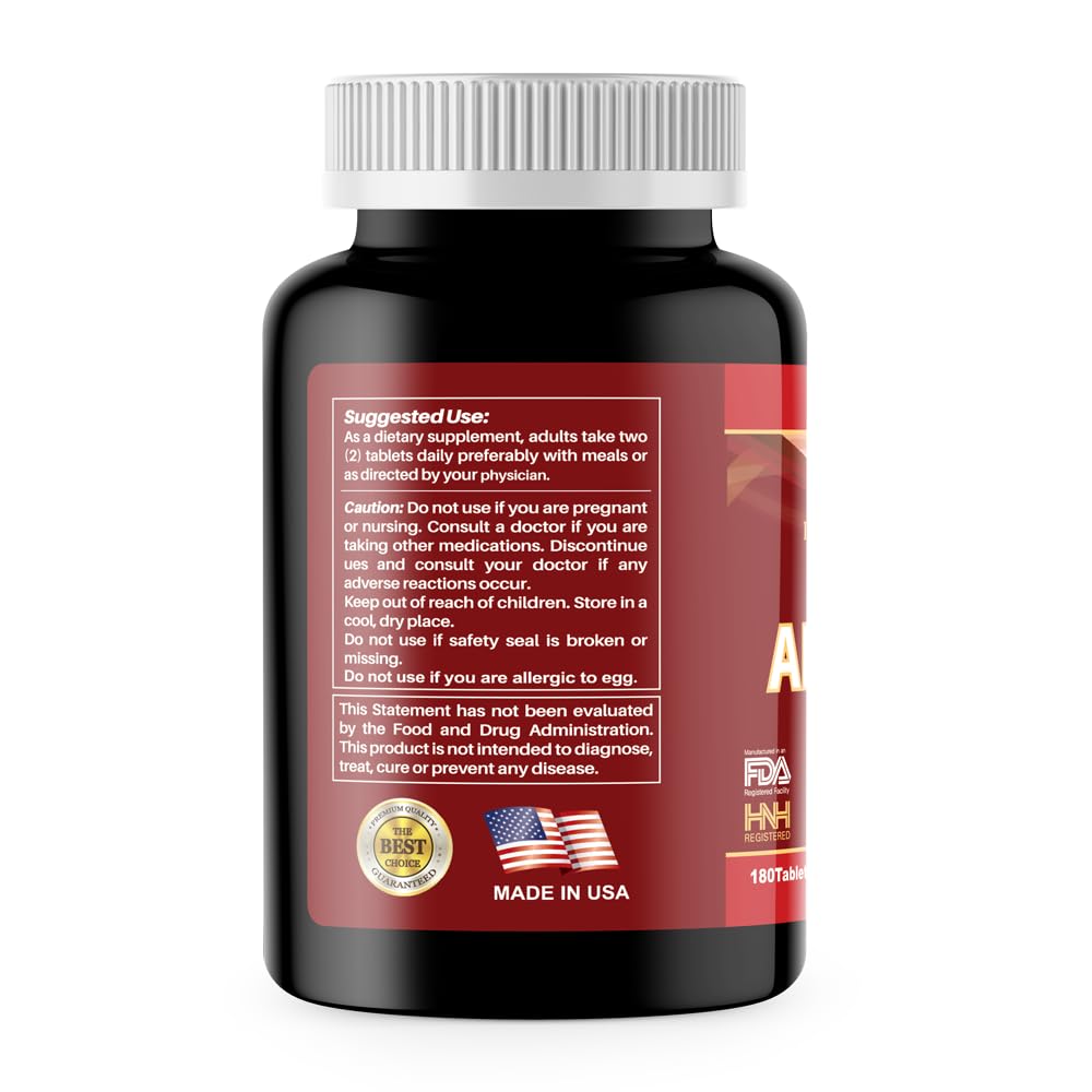 Egg White Albumin Protein Tablets – 1000 mg, 180 Count