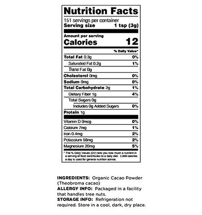Raw Organic Cacao Powder – Keto & Vegan, 2 lb, 2 Pack