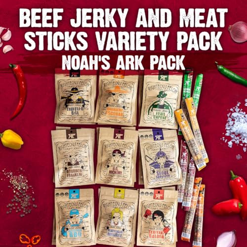 Righteous Felon Beef Jerky Snack, Gluten Free, High Protein, Low Calorie