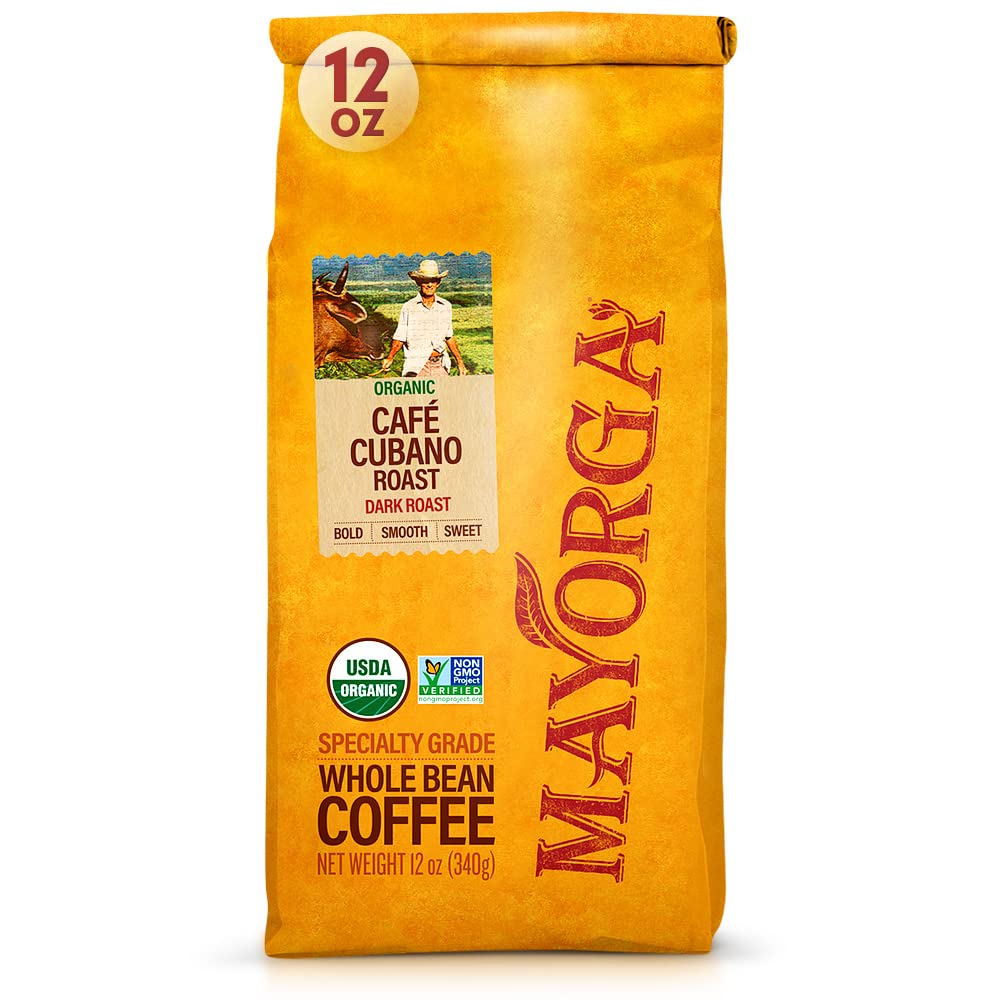 Mayorga Organics Cubano Roast Beans - 100% Arabica Whole Coffee Beans