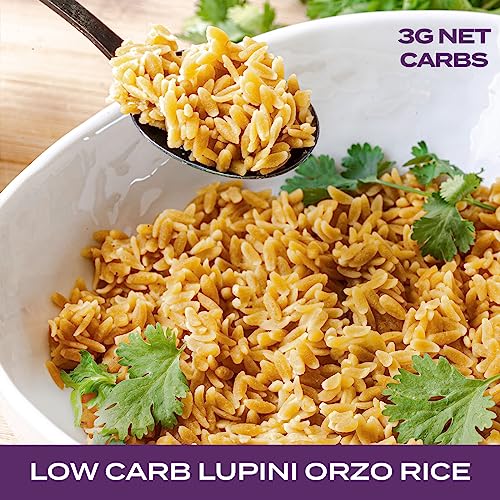 Keto Lupini Orzo Pasta – 18g Protein, 3g Net Carbs, 3 Pack