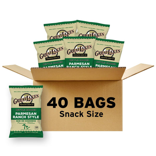 Parmesan Ranch Kettle-Cooked Potato Chips – 40 Snack Bags
