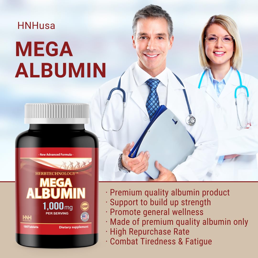 Egg White Albumin Protein Tablets – 1000 mg, 180 Count