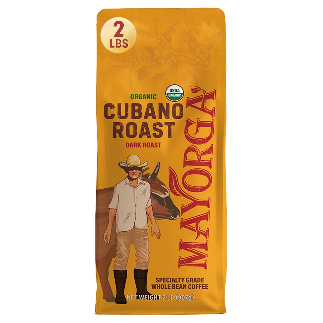 Mayorga Organics Cubano Roast Beans - 100% Arabica Whole Coffee Beans