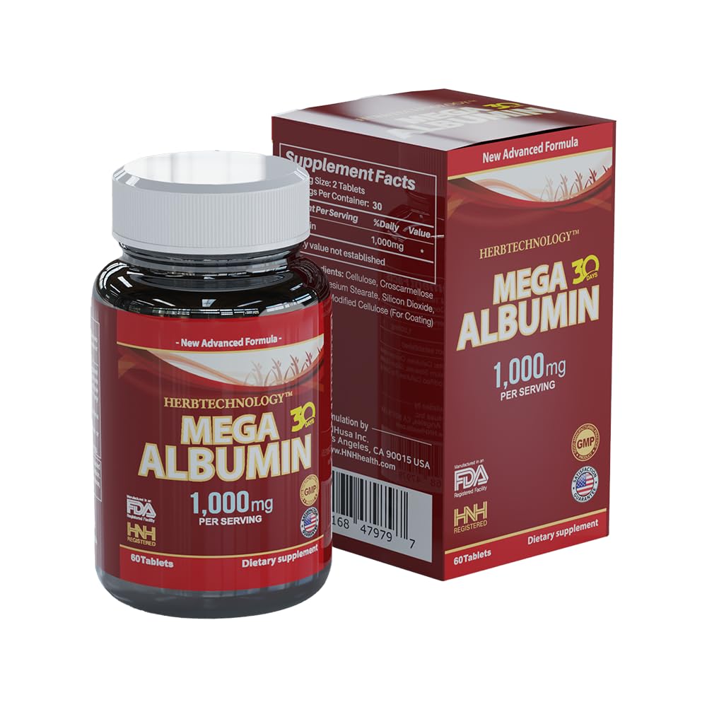 Egg White Albumin Protein Tablets – 1000 mg, 180 Count