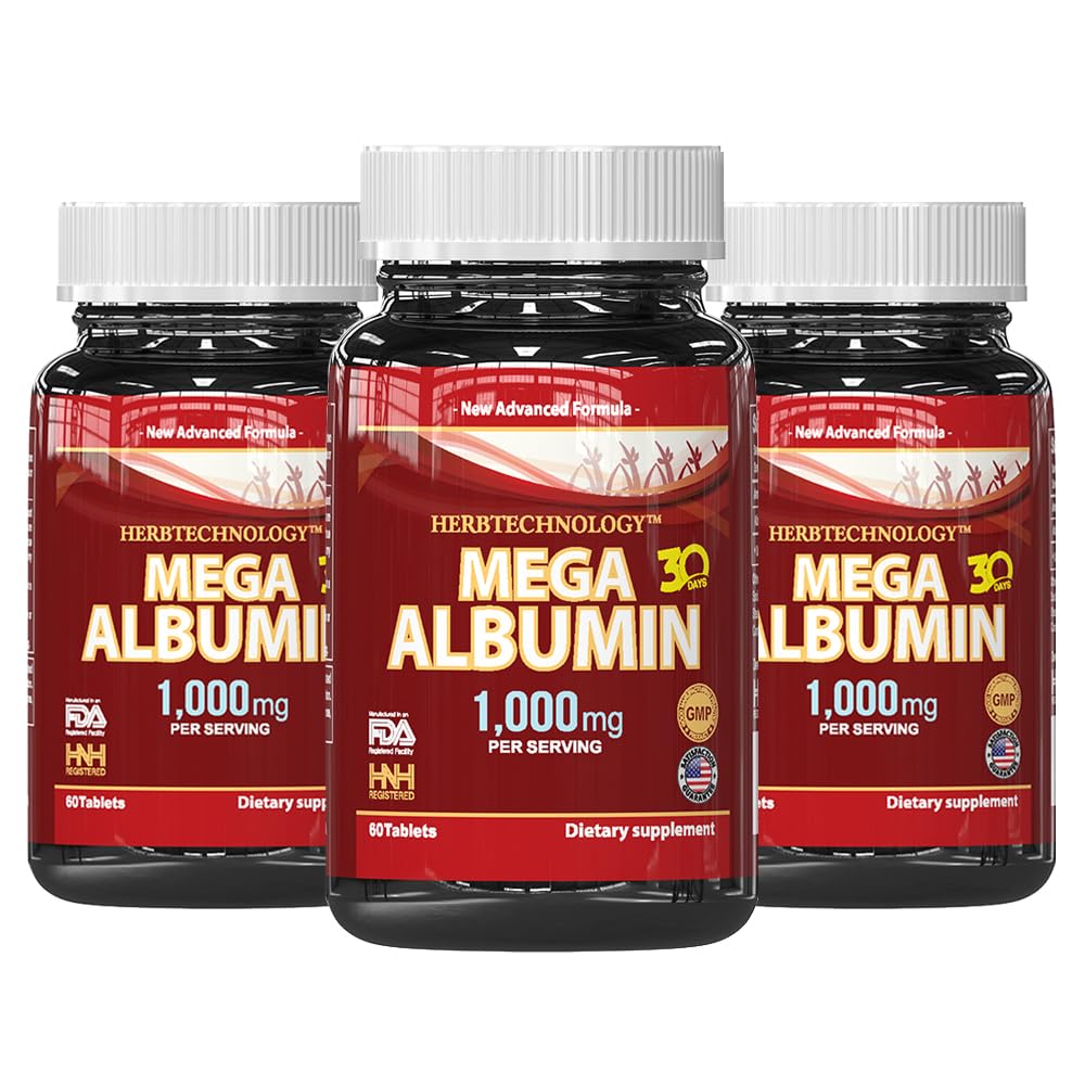 Egg White Albumin Protein Tablets – 1000 mg, 180 Count