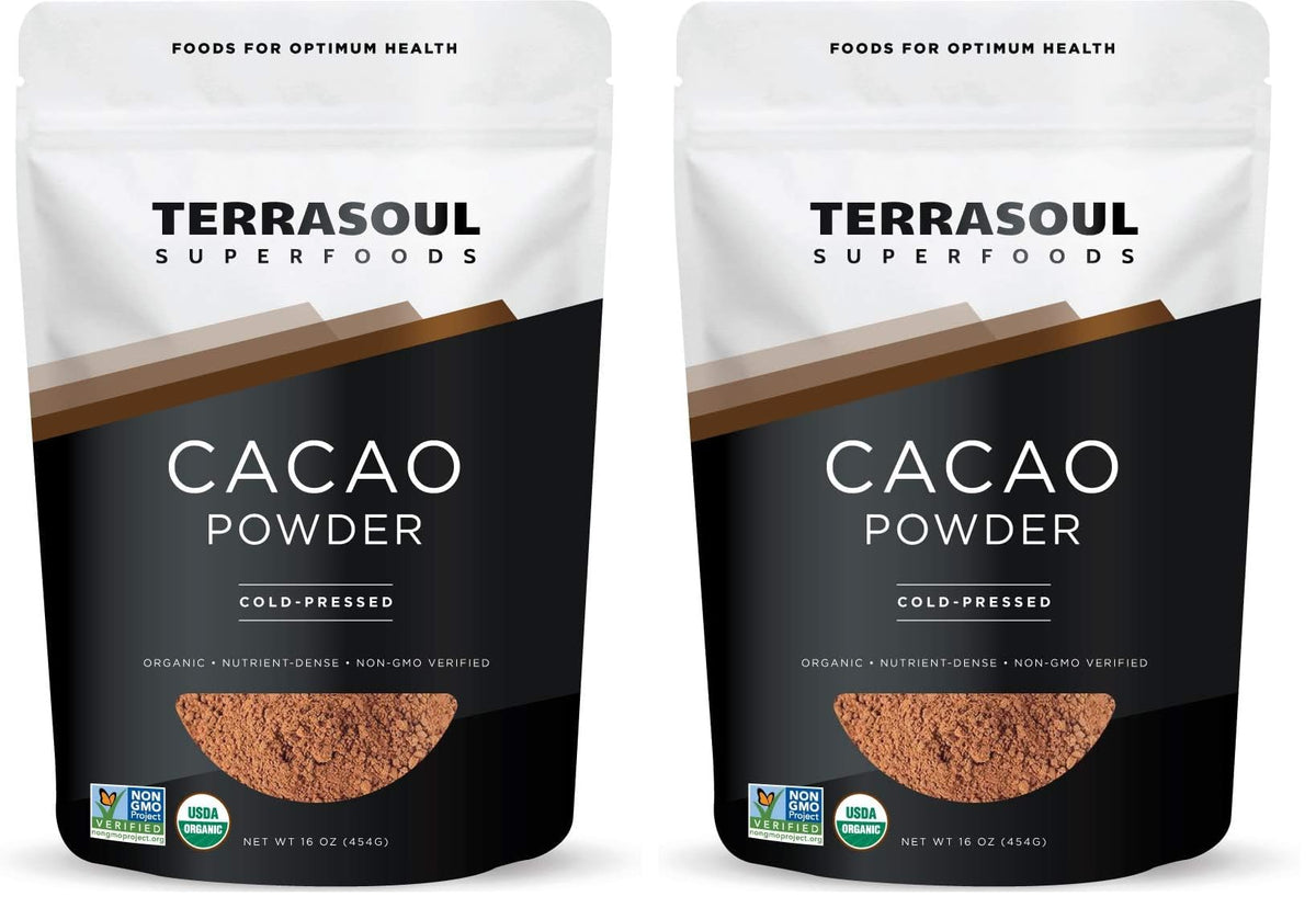 Raw Organic Cacao Powder – Keto & Vegan, 2 lb, 2 Pack