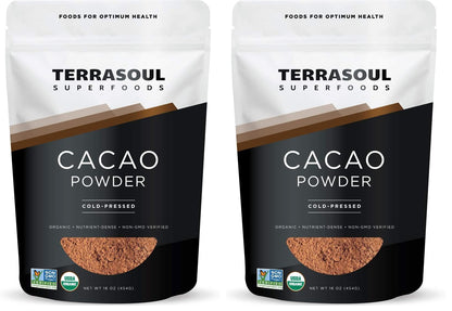 Raw Organic Cacao Powder – Keto & Vegan, 2 lb, 2 Pack