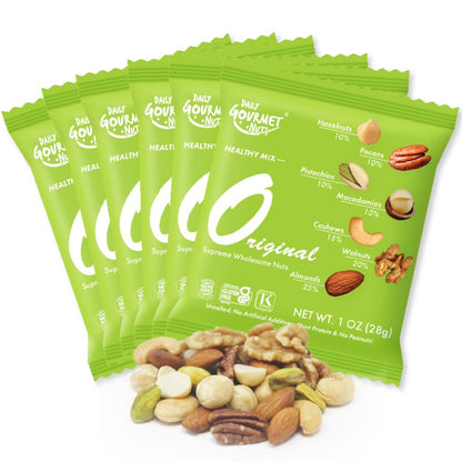 DAILY GOURMET NUTS Unsalted Mixed Nuts Snack Packs