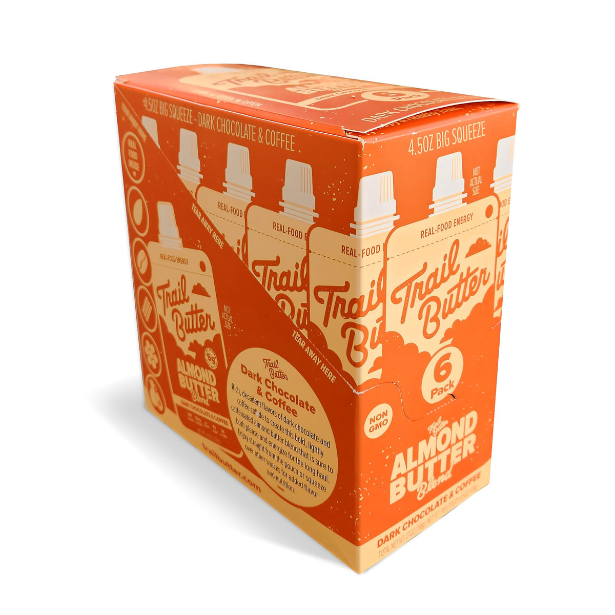 Nut Butter Energy Pouches – Protein Snack, 4.5 oz, 6 Pack