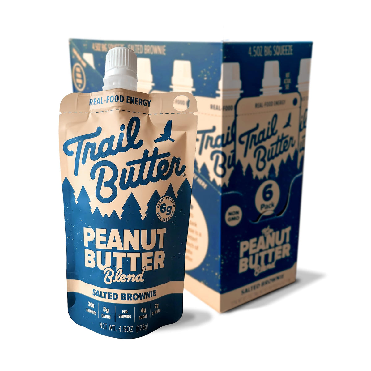 Nut Butter Energy Pouches – Protein Snack, 4.5 oz, 6 Pack