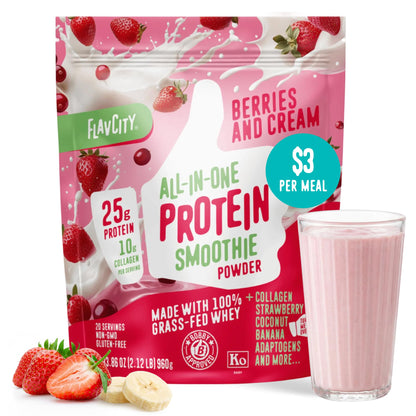 FlavCity Grass Fed Whey Protein Powder