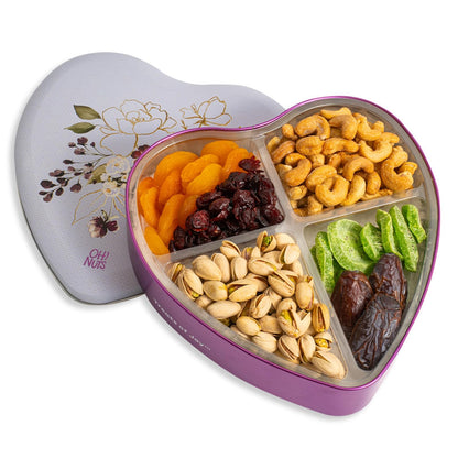 Gourmet Dried Fruit & Nut Gift Tin – Healthy Snack Assortment