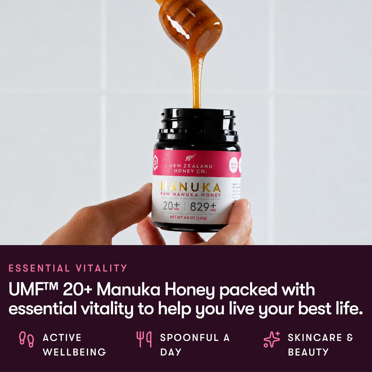 New Zealand Honey Co. Raw Manuka Honey UMF 20+ | MGO 829+