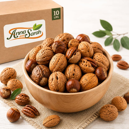 Premium Kosher Mixed Nuts in Shell, No Brazil Nuts – 10 lb