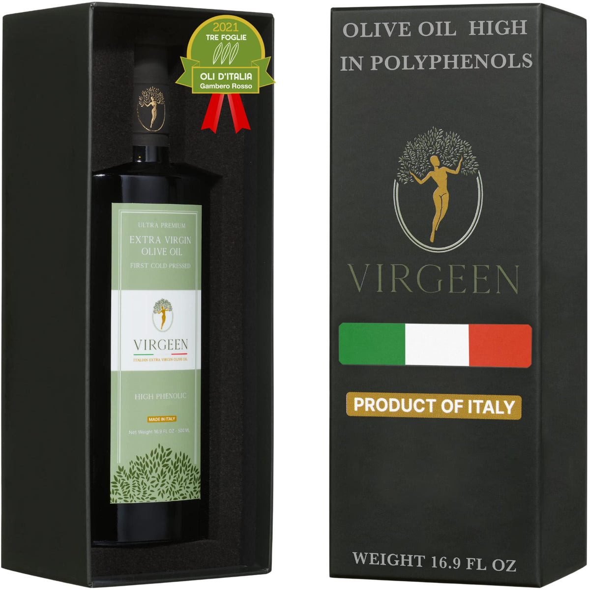 High-Polyphenol Italian Extra Virgin Olive Oil – Cold Pressed