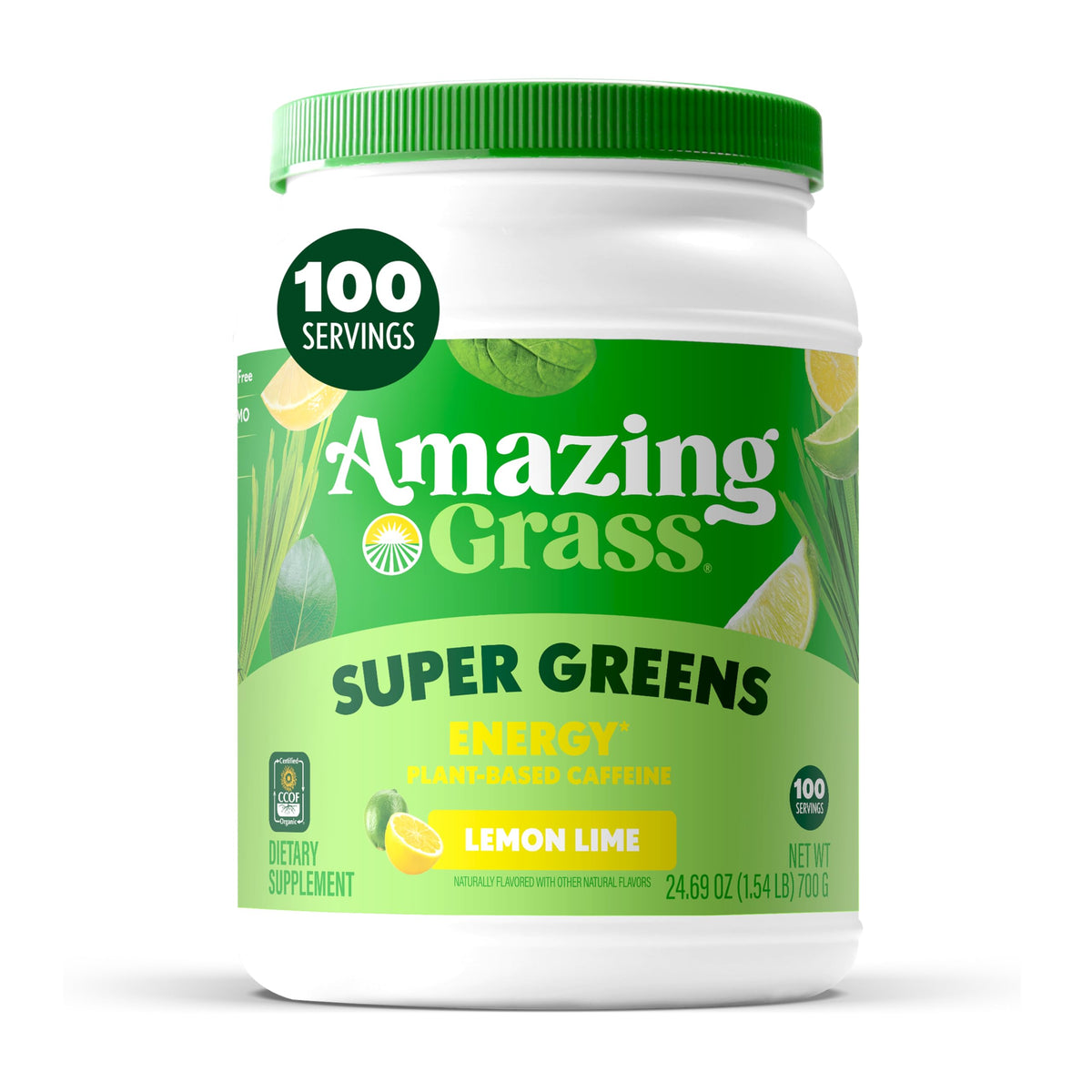 Super Greens Energy Powder with Yerba Mate & Green Tea