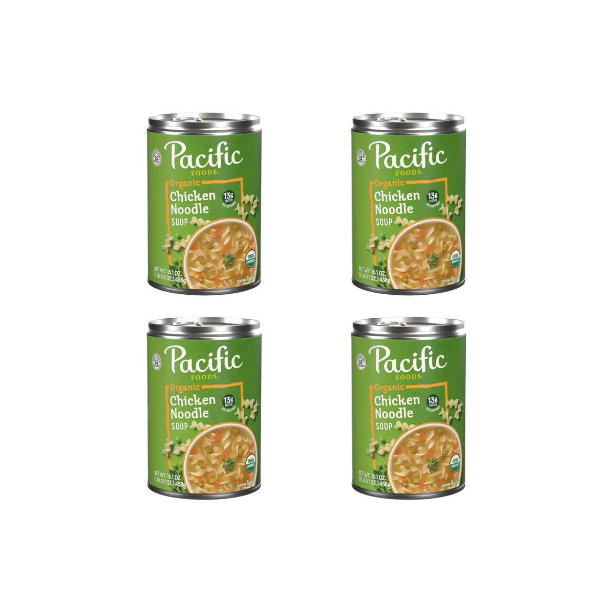 Pacific Foods Organic Chicken Noodle Soup, 16.1 oz Can (Pack of 12)