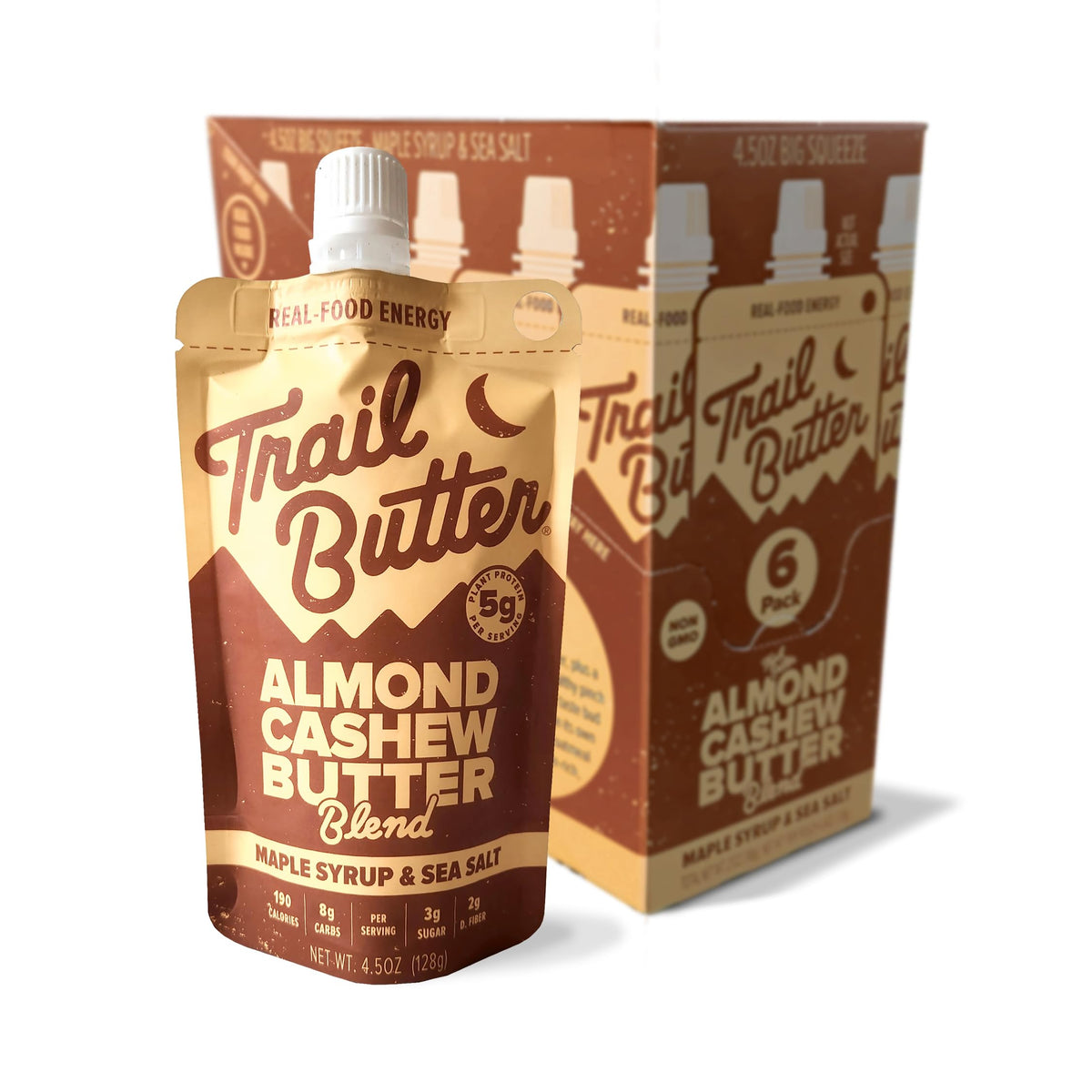 Nut Butter Energy Pouches – Protein Snack, 4.5 oz, 6 Pack