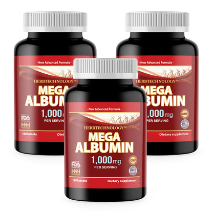 Egg White Albumin Protein Tablets – 1000 mg, 180 Count