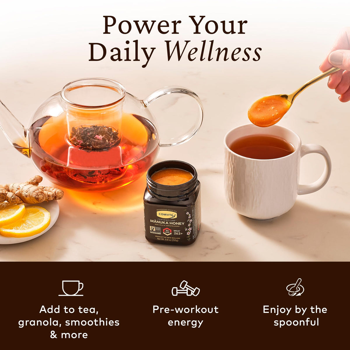 UMF 10+ Manuka Honey MGO 263+ – Raw & Unpasteurized