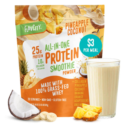 FlavCity Grass Fed Whey Protein Powder