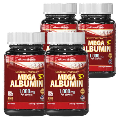 Egg White Albumin Protein Tablets – 1000 mg, 180 Count