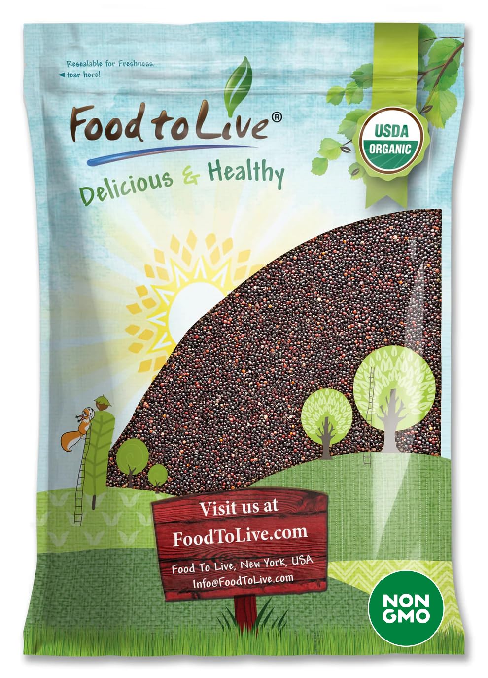 Organic Black Quinoa – Whole Grain, Raw, Sproutable & Vegan