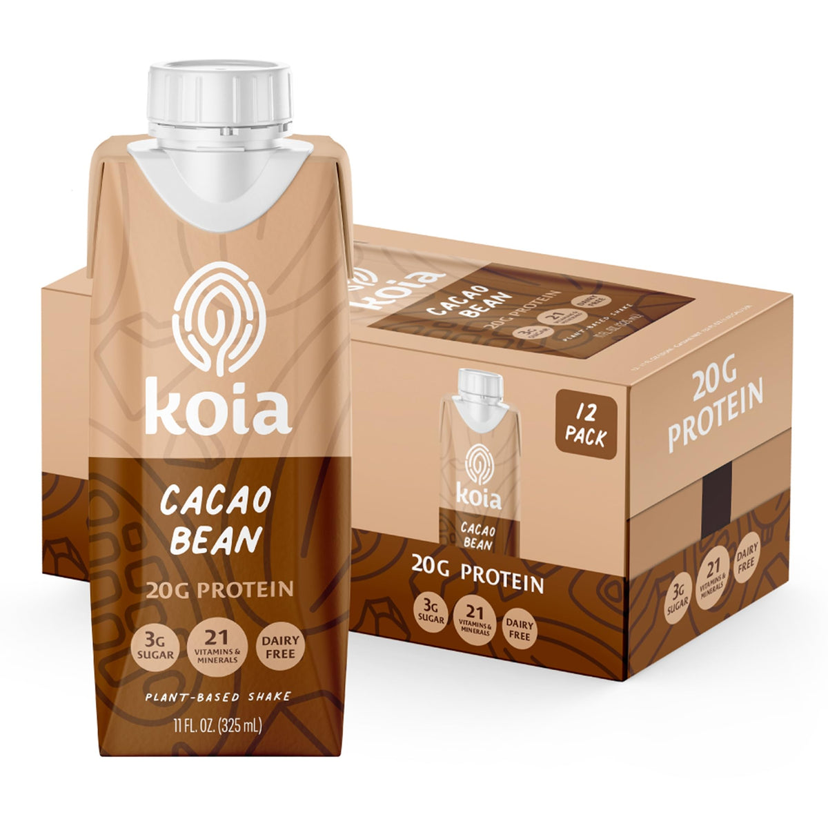 Plant-Based Protein Shake – 20g Protein, 3g Sugar, 12 Pack