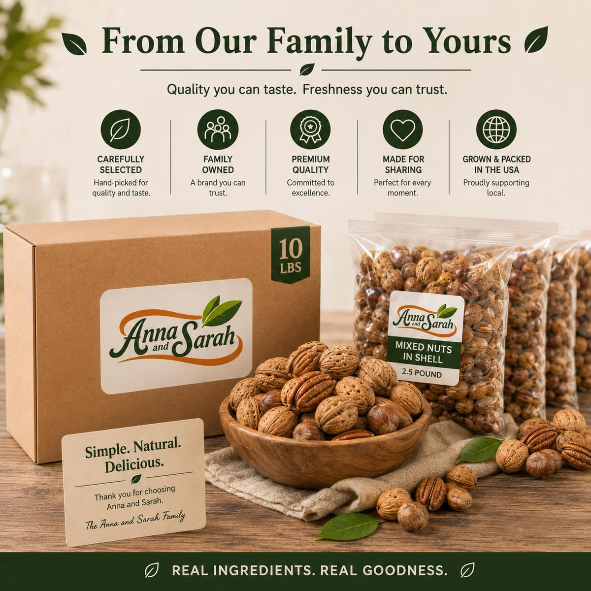 Premium Kosher Mixed Nuts in Shell, No Brazil Nuts – 10 lb