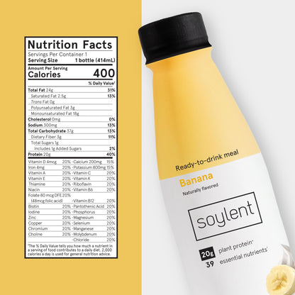 Soylent Meal Replacement Shake, Ready-to-Drink Plant Based Protein Drink