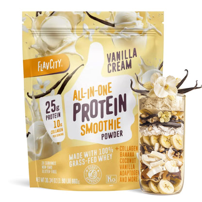 FlavCity Grass Fed Whey Protein Powder