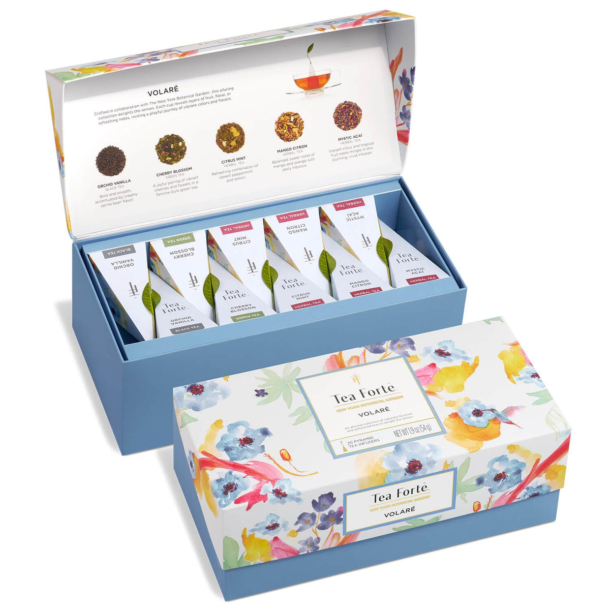 Premium Tea Sampler Gift Box – 20 Assorted Pyramid Infusers