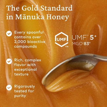 UMF 5+ Manuka Honey MGO 83+ – Raw & Unpasteurized