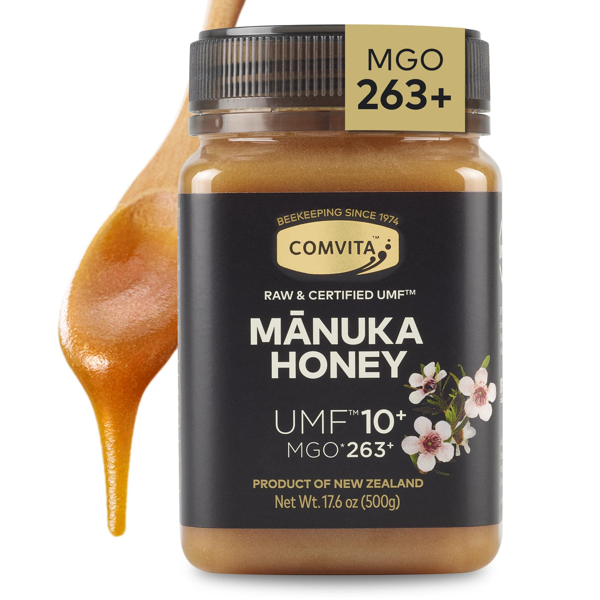 UMF 10+ Manuka Honey MGO 263+ – Raw & Unpasteurized