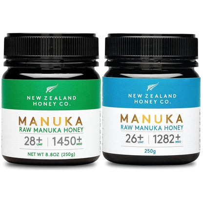 Raw Manuka Honey Duo – UMF 28+ & 26+, MGO 1450+ & 1282+