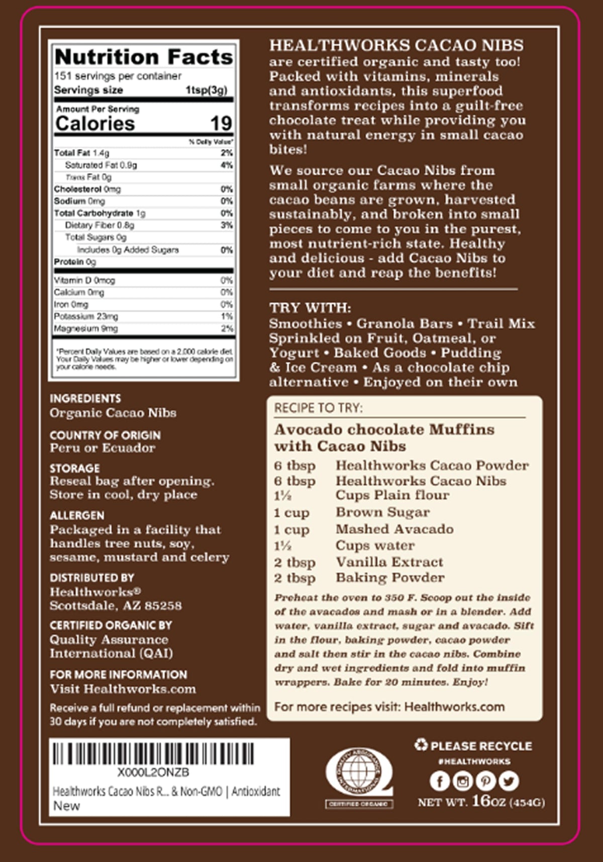 Organic Criollo Cacao Nibs – Raw, Unsweetened & Vegan