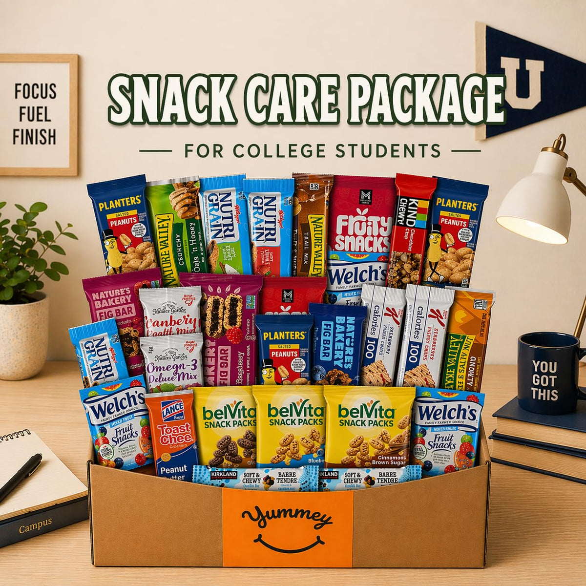 Snack Variety Box – Granola, Nuts, Fruit & Crackers, 30 Count