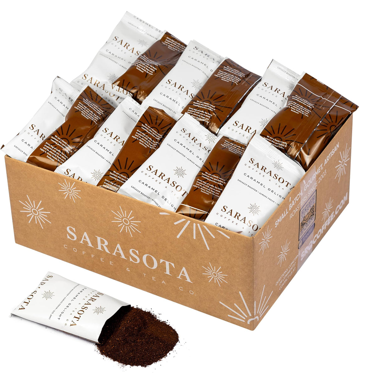 Low-Acid Decaf Flavored Ground Coffee – Premeasured Packs
