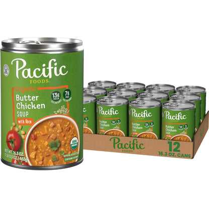 Pacific Foods Organic Chicken Noodle Soup, 16.1 oz Can (Pack of 12)