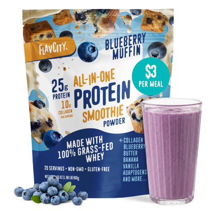 FlavCity Grass Fed Whey Protein Powder