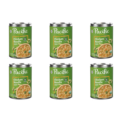 Pacific Foods Organic Chicken Noodle Soup, 16.1 oz Can (Pack of 12)
