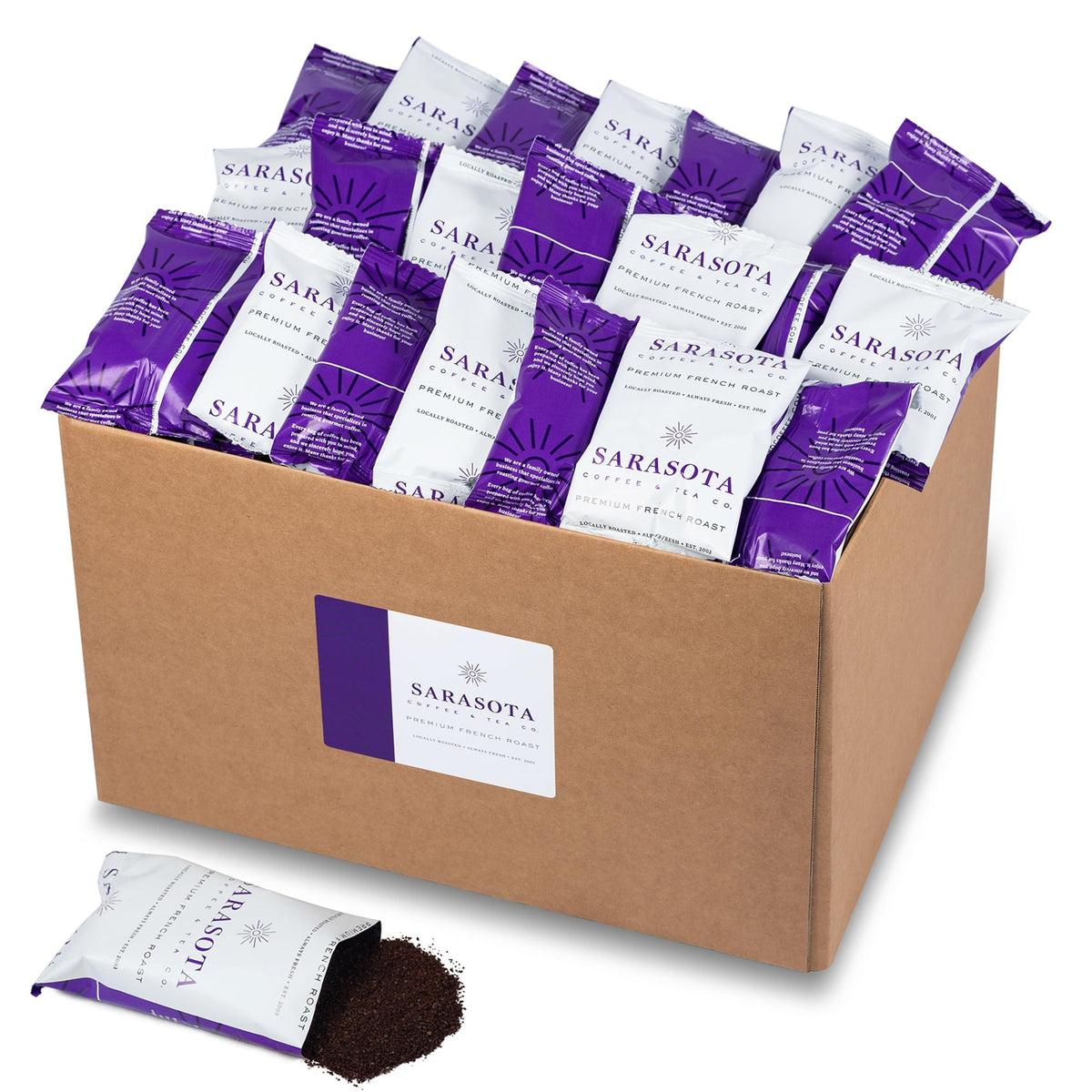 Low-Acid Decaf Flavored Ground Coffee – Premeasured Packs