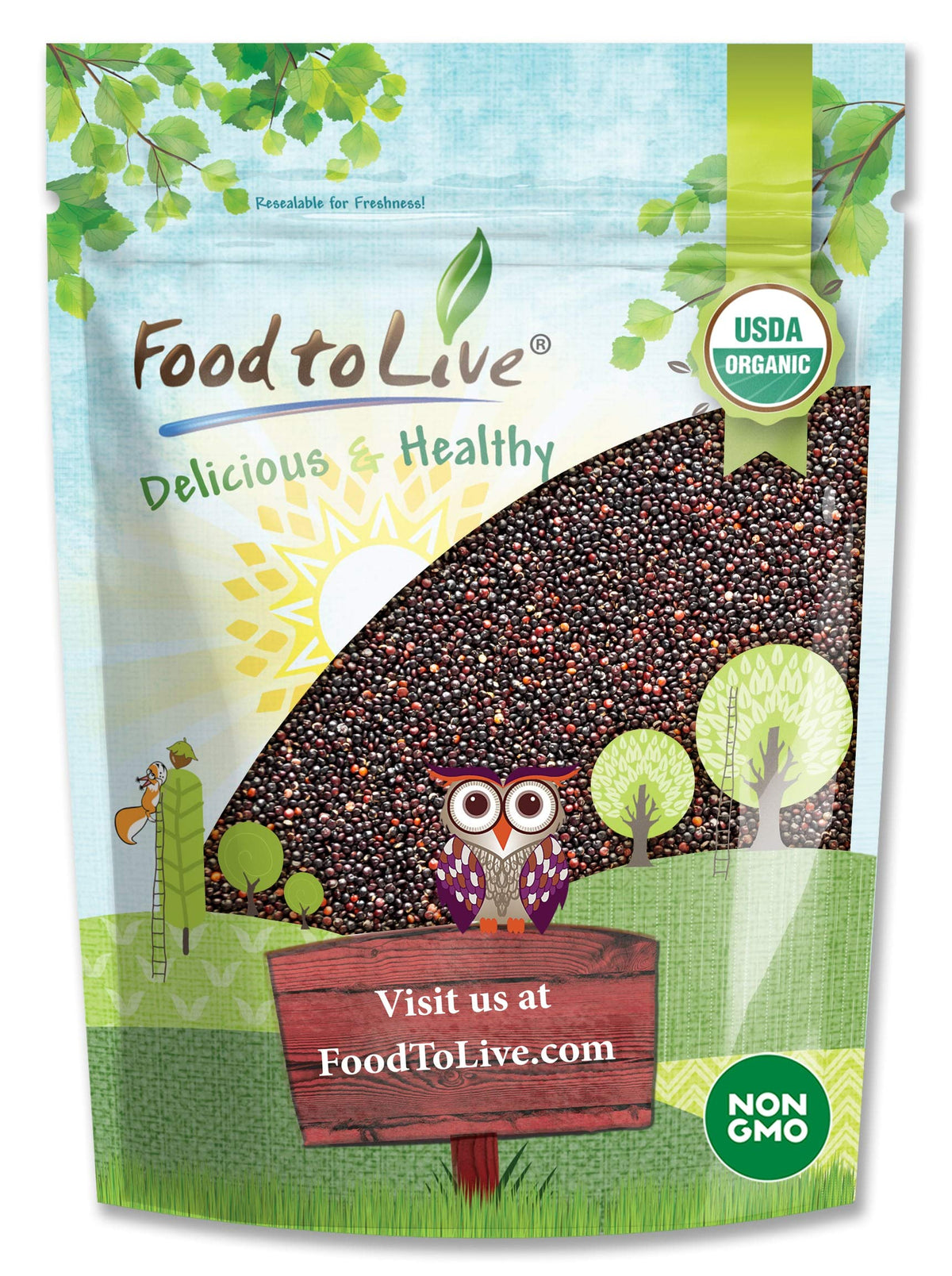 Organic Black Quinoa – Whole Grain, Raw, Sproutable & Vegan